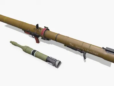 RPG-29 Anti Tank Rocket Launcher Low-poly PBR Low-poly 3D model