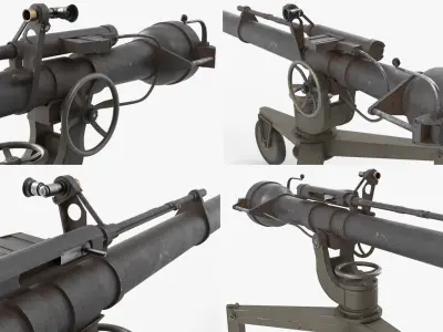  Vintage Recoilless Anti Tank Rifle Black Green 