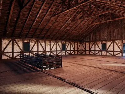 Old Medieval House Building 4K Textures GameReady 195 Low-poly 3D model