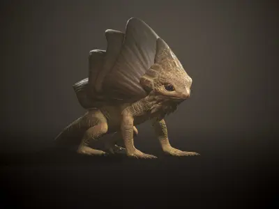 Iguana1 - Game Ready Low-poly 3D model Low-poly 3D model