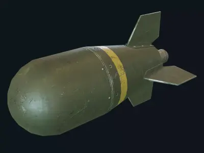 Mini Nuke Bomb Nuclear PBR Low-poly 3D model