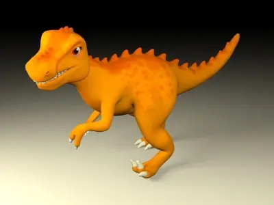 Cartoon T-Rex  Low-poly 3D model