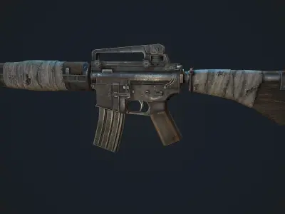 M16 M ar - rifle Low-poly 3D model