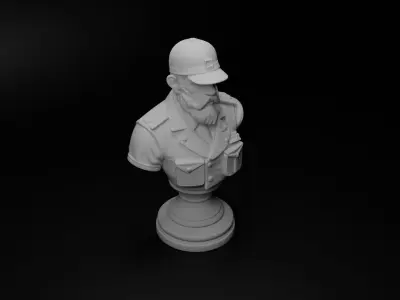 Tank Commander Bust Chess 3D print model