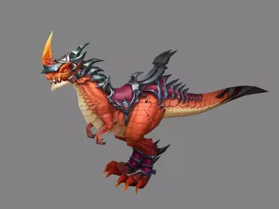 Velociraptor mount Low-poly 3D model