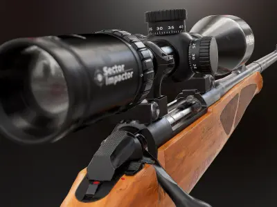 Sako 85 Bavarian - Model and Textures Low-poly 3D model