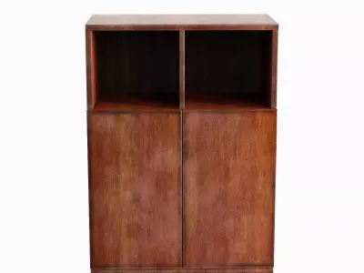 Simple Bookcase B 02 Low-poly 3D model