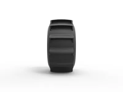 Dirt dragster rear tire 3 Scale 1 to 25 3D print model