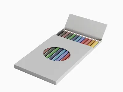 Colored Pencils Pack 01 Low-poly 3D model