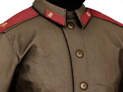SOVIET UNIFORM M69 Low-poly 3D model