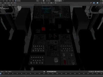 Base model for Boeing 787 Dreamliner cockpit Free 3D model