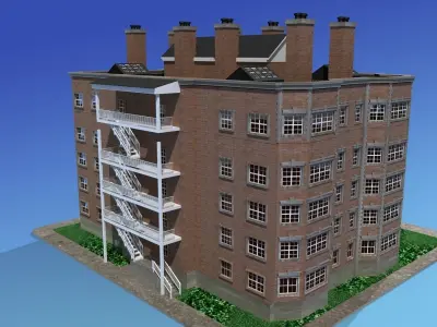 Apartment Building 3D model shop
