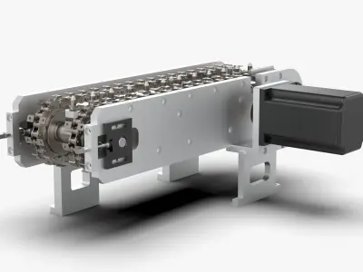 Small Chain Assembly Line 3D model
