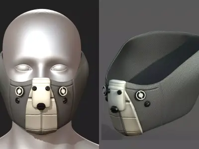 Gas mask helmet scifi fantasy armor hats military  3D model