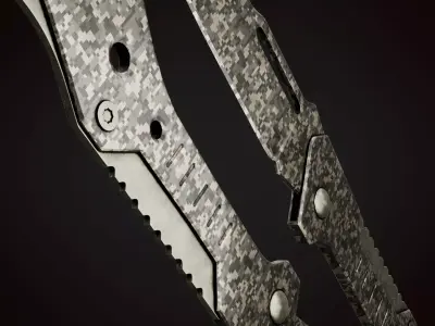 Knife 4 J Low-poly 3D model