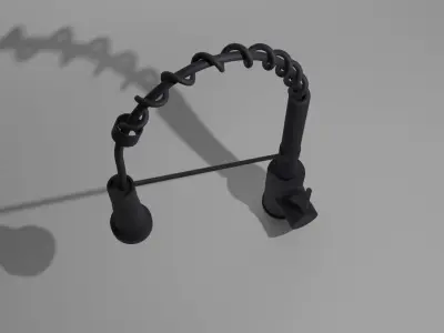 In blender format industrial faucet 3D model
