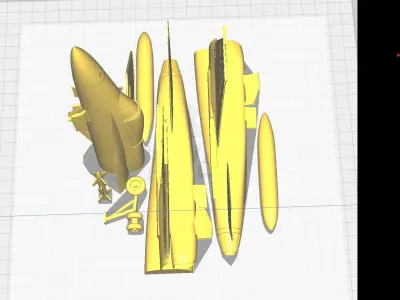Airplane F-18 Hornet McDonnell Douglas Scale 1 50  3D print model