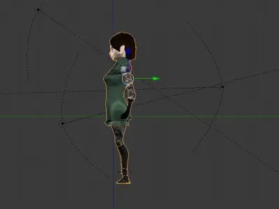 my army girl frd Free low-poly 3D model