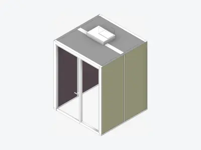 Booth - Meeting - Officetec - Pod - Small - Door Post Hinge Low-poly 3D model