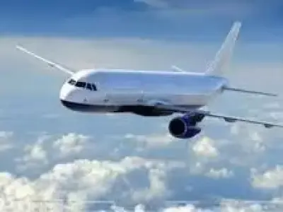 Airplane flying in sky 3D model