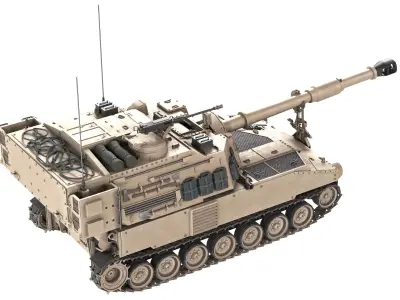 M109A6 Paladin Low-poly 3D model