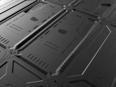 SCI-FI PANELS 3D MODELS Low-poly 3D model