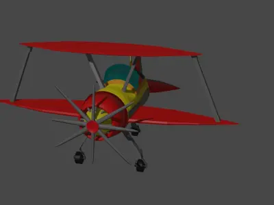 plane biplane 3D model purchase