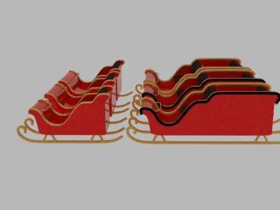 3D Sleigh Pack  3D model