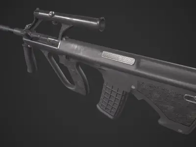 Steyr Aug Low-poly 3D model