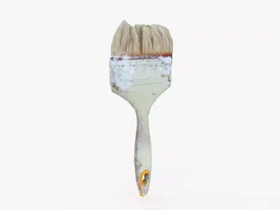 Old Paint Brush Scan Low-poly 3D model