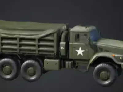 Military cargo vehicle 3D print model