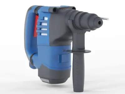 Bosch Professional GBH 3-28 DFR Rotary Hammer Low-poly 3D model