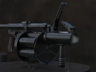 6G30 Grenade Launcher Low-poly 3D model