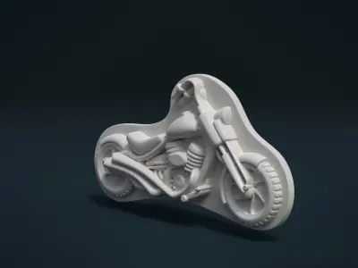 Motorcycle Motorbike Relief 3D print model