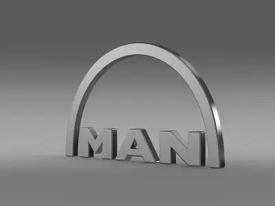 man logo 3D model from CGTrader