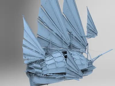 Great Khan Ocean Battleship chamber 3D model