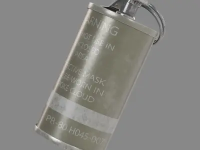  Grenade M18  Colored Smoke low-poly 3d model Low-poly 3D model