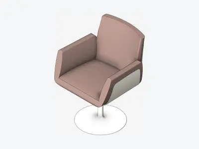 Furniture - Chair - Contemporary - Swivel Low-poly 3D model