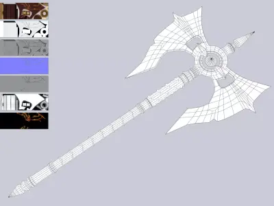 Ember axe Low-poly 3D model