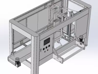 Fully automatic bottled water bagging machine 3D model
