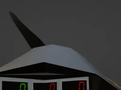 Fireplane Low-poly 3D model