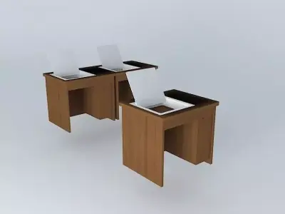 COMPUTER TRAINING DESKS 850x700x750mmH Free 3D model