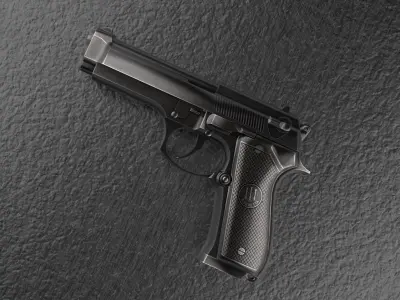Beretta M9 pistol  3D model