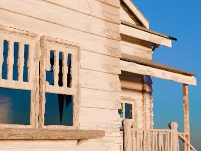 Realistic Old House Free low-poly 3D model