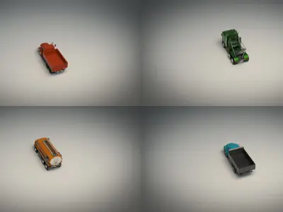 Low Poly Truck Pack 02