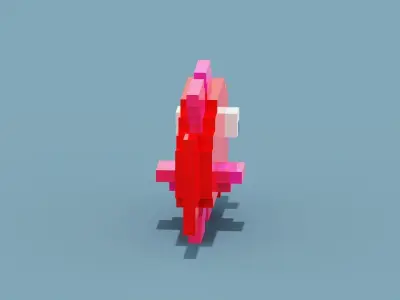 Voxel Fish Low-poly 3D model purchase