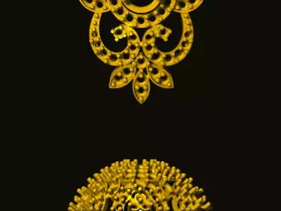 jumka golden ornaments 3D print model