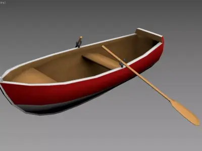 stylized Lowpoly Boat  Low-poly 3D model