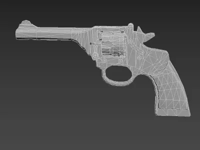 Webley WW2 Weapon Low-poly 3D model