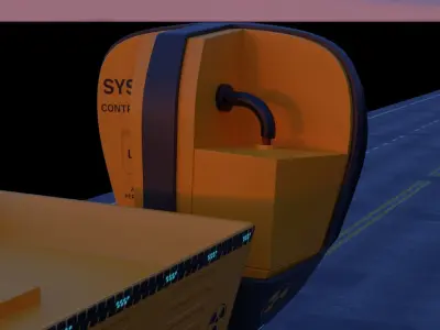 Unmanned Electric Truck UV 3D model